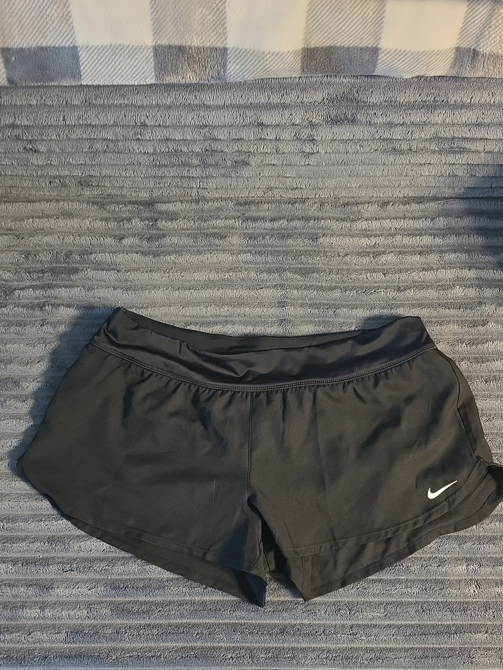 Nike Black Women's Lightweight Training Shorts with White Swoosh